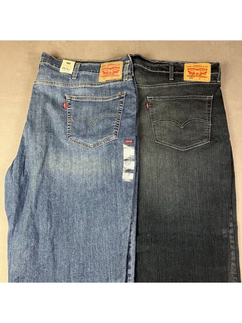 Levis 559 Men's Sz 50x30 Blue Denim Relaxed Straight Stretch 1 NEW (Lot Of 2!)